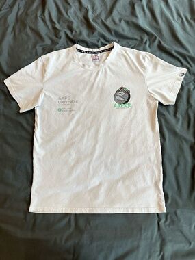 AAPE by A Bathing Ape White Graphic Tee Men L